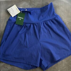 HALARA Women's High Waist Blue Shorts